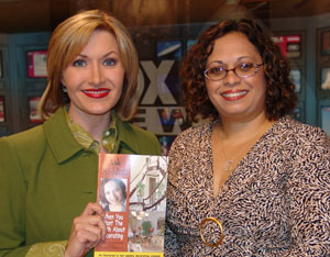 Mi-Ling with Fox 4 News' co-anchor Loren Halifax